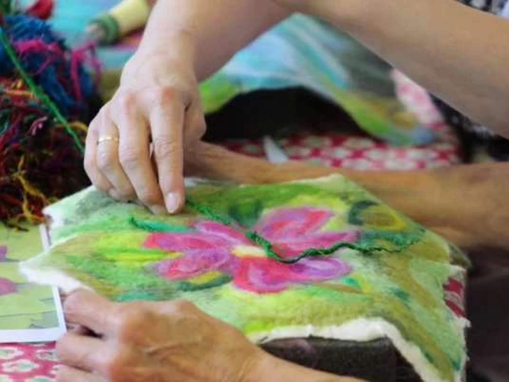 Hands With Fabric